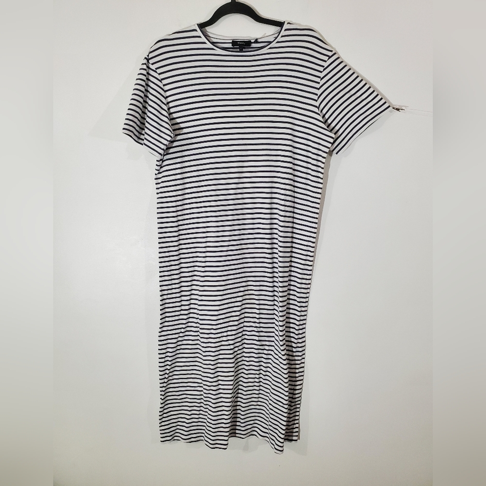 THEROY Woman's Striped Black and White Dress